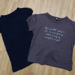 黒と茶色のTシャツセット