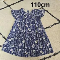 petit main 花柄ワンピース 110cm