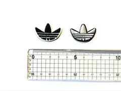 レア❷点 adidas BIG刺繍ワッペン アイロン パッチ ブラック ホワイト
