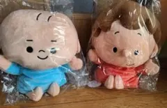 つむぱぱ　パペットぬいぐるみ　なかよし2人