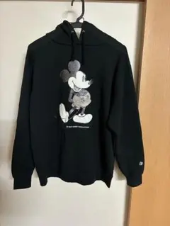 東京ディズニーリゾート モノトーン ミッキー　ラメ パーカー sizeM
