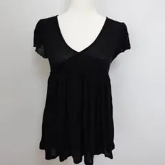 CROLLA クローラ シルク混 カシュクール チュニック 黒のサムネイル