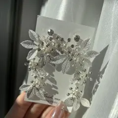 Bride me ウェディング用　ピアス　（サイズがわかる画像あり）