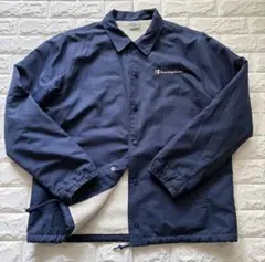 Champion コーチジャケット ネイビー　裏ボア　LARGE