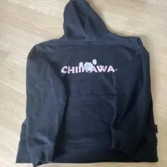 Chikawa ブラック パーカー　紐なし　M