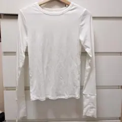 ウォームリブクルーネックT　12分袖