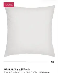 IKEA FJÄDRAR ヌードクッション 50x50cm 2個セット