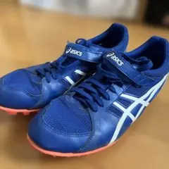 asics スパイクシューズ 青 兼用