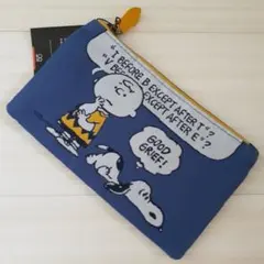 PEANUTS スヌーピー 桐生織 フラットポーチ ペンケース ペンポーチ