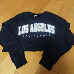 値下げ　長袖カットソー　クロップド丈トップス　ダンス　shein 8Y