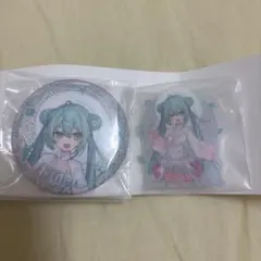 グッスマくじ 初音ミク 2026 アクアリウム F賞 缶バッジ ステッカー