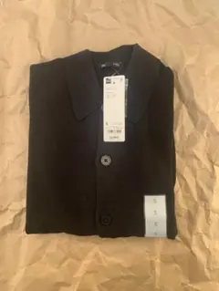 GU ミラノリブ　ポロカーディガン　ブラック　黒　Sサイズ