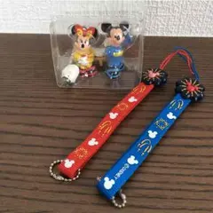 期間限定セール❣️東京ディズニーリゾート 浴衣ミッキーとミニー 花火ストラップ