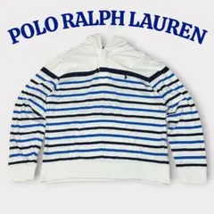 POLO RALPH LAUREN ボーダーパーカー ポニー刺繍 フーディ