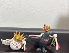 王様気鳥　ガチャガチャ　シマエナガ　カラス