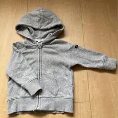 美品　ビールーム　キッズパーカー　90㎝　 グレー　フードパーカーのサムネイル