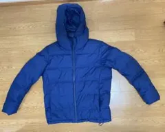 ネイビー フード付き ダウンジャケット