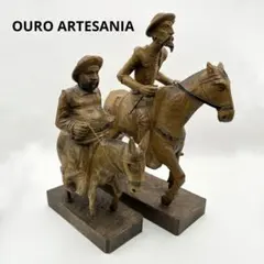 OURO ARTESANIA 木彫りドン・キホーテ＆サンチョ・パンサ 2体セット OURO ARTESANIA 木彫りドン・キホーテ＆サンチョ・パンサ 2体セット