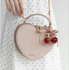 RANDA 2WAY チェリープリントハートバッグ