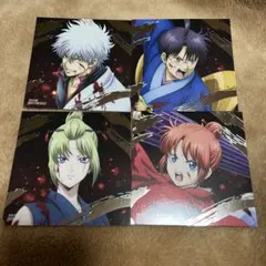 銀魂 アニメイト　特典 箔押しスクエアカード 銀時　新八　神楽　月詠