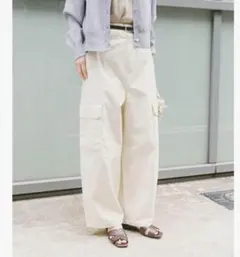 新品 アーバンリサーチ バレルカーゴパンツ ホワイトのサムネイル