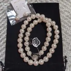 フェイクパール　貝 パール ネックレス　10mm　ピアス　セットのサムネイル