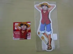 ワンピース　ルフィ　ダイカット ポストカード ＆ アニメイト2002非売品シール