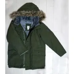 GAP KIDS フード付きダウンコート オリーブグリーン