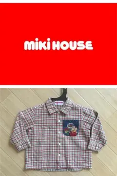 日本製 ミキハウス☆男の子 ネルシャツ☆80☆子供服 made in Japan