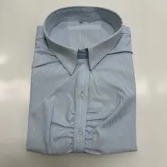 ★新品★　胸元ギャザーブラウス　長袖　アクアブルー　３L　セシール　事務服のサムネイル
