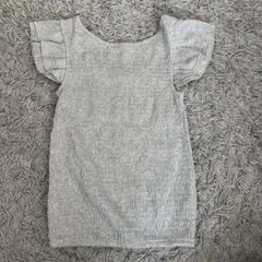 Zara Kids フリル袖タンクトップ 140cm ゴールド　グレー