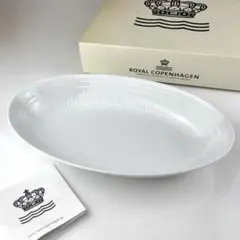 ロイヤルコペンハーゲン　ホワイトパルメッテ　オーバルディッシュのサムネイル