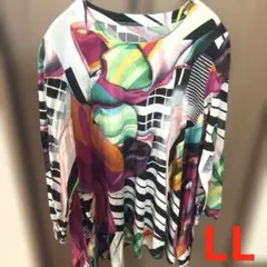 Liliane Burty 新品未使用　マルチカラー 幾何学模様 長袖 トップスのサムネイル