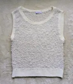 JEANASIS アイボリー ニット ベスト