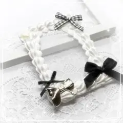 トレカケースデコホイップデコB8 y2k フレンチガーリー 白黒 モノトーン