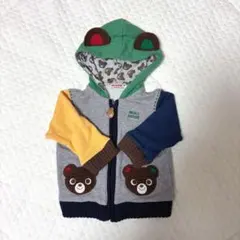 MIKI HOUSE クマ耳 ジップアップ パーカー 80cm ミキハウス