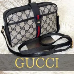 美品 レア オールドグッチ GG 金具 レザー ショルダーバッグ シェリーライン