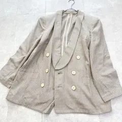 レリアン 【13+】 チェック ダブル ジャケット 大きいサイズ 綿 フランス製