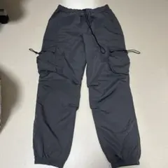 グレー カーゴパンツ ゴムウエスト