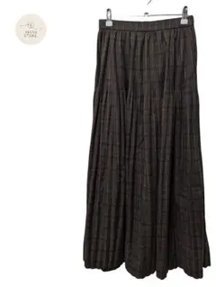 AZUL by moussy　ウエストゴム　ボリュームチェック柄スカート　M