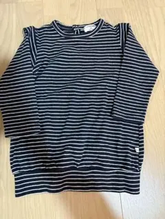 1 + in the family ストライプ長袖シャツ（ネイビー/ホワイト）