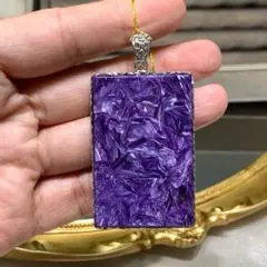【高級】天然 チャロアイトペンダントトップ35.8g、s925