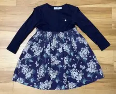 タルティーヌエショコラ　ワンピース　フォーマル　紺色　入学式　お受験　ネイビー