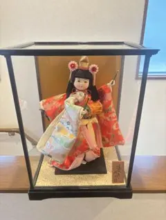 市松人形 舞踊人形 ガラスケース入り - メルカリ