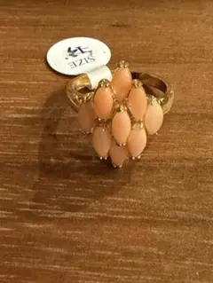 ピンク マルチオーバルカットリング 13号　新品タグ付き