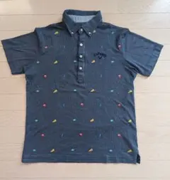 CALLAWAY キャロウェイ 半袖ポロシャツ ストライプ 総柄