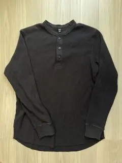 ユニクロ ワッフルヘンリーネックTシャツ Mサイズ
