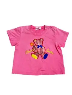 チエコサク　ミキハウス　旧タグ　クマ　平成レトロ　レア　半袖　Tシャツ　80
