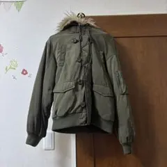 【美品】SPINKLE カーキ色ファー＆フード付アウター