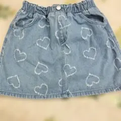 BREEZE ハート柄デニムスカート 130サイズ